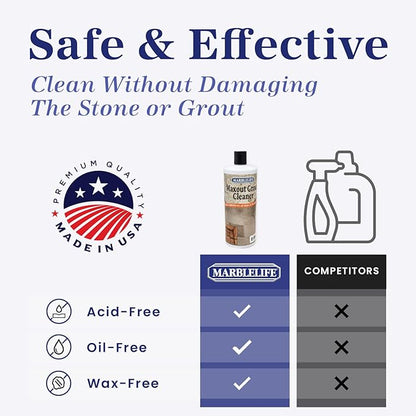 Marblelife Maxout Deep Grout Cleaner, Powerful Tile and Floor Cleaning Liquid, Ready to Use, 32oz