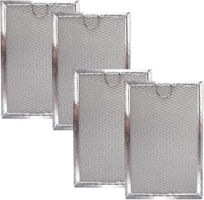 Microwave oven Grease Filter for G.EWB06X10309 WB06X10359 L.G 5230W1A012B Vent Replacement Filter 5 X 7-5/8 X 3/32 In (Pack 4)