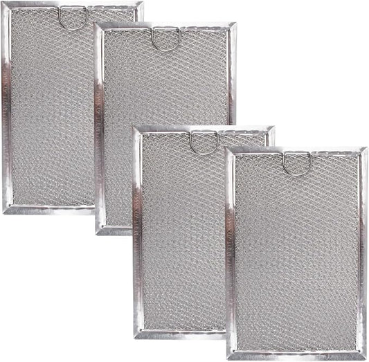 Microwave oven Grease Filter for G.EWB06X10309 WB06X10359 L.G 5230W1A012B Vent Replacement Filter 5 X 7-5/8 X 3/32 In (Pack 4)