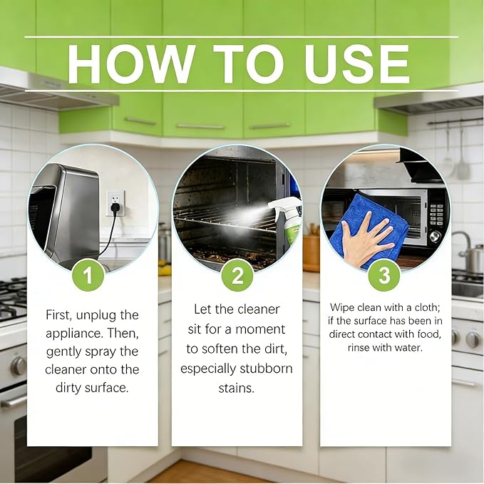 2PCS Natural Enzyme Formula To Household Appliances,Multi-Purpose Cleaner,Electrolyzed Ion Kitchen Cleaner Spray,For Hold,Oven,Stove,Range Hood