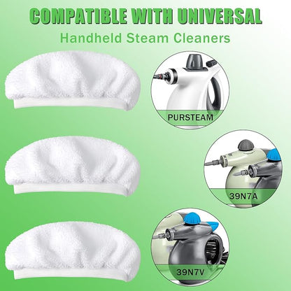 8 Pack Replacement Steam Mop Pads Universal Steam Cleaner Accessories Reusable Microfiber Cloths for Bissell Steam Shot, Dupray, PurSteam, Comforday Handheld Steam Cleaner Attachments