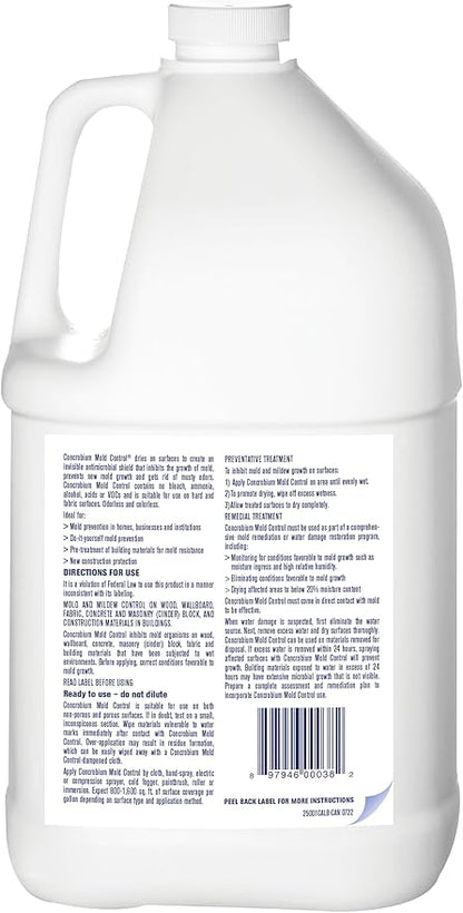 Concrobium Mold Control, 1 Gallon Refill, Eliminates and Prevents Mold, EPA Registered, Bleach Free, Odorless, VOC Free, For Indoor and Outdoor Surfaces