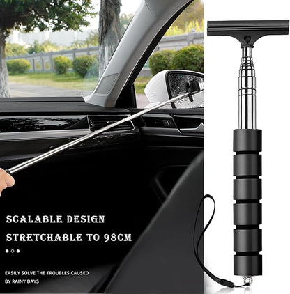 3 PCS Side Mirror Squeegee,Car Mirror Squeegee,Retractable Car Rearview Mirror Wiper,Portable Car Cleaning Tool for Rainy Foggy Weather,Universal Car Accessories(Black/Pink/Green)