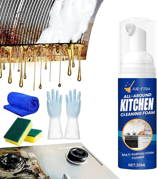 Kitchen Foam Cleaner, All-Round Kitchen Cleaning Foam, Japanese Multi-Purpose Cleaner Spray, Quickly Remove Oil & Dirt and Free Your Hands (1Pcs)