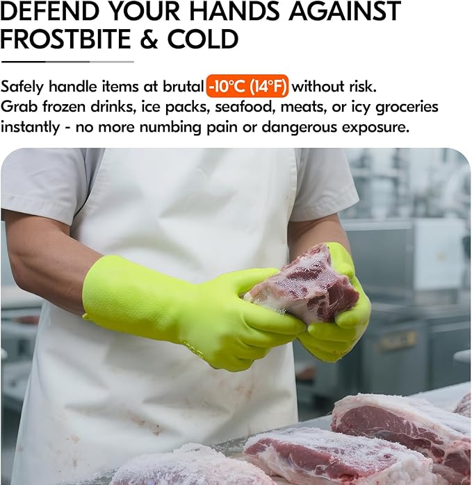 Vgo... Food Handling Gloves,Food Grade TPE,5X Durable for Meat Packing,Commercial Kitchens,Baking(TP1117)