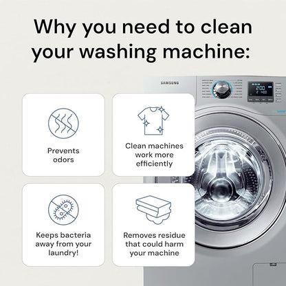 Grab Green Washing Machine Cleaner Pods - Fragrance Free, 2 Cleaning Pods