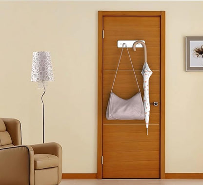 Ironing Board Holder, Ironing Board Hanger Wall Mount for Y or T Shaped, Laundry Rooms Stainless Steel Iron Board Hook with Adjustable Hooks