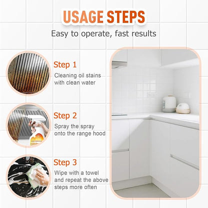 Heavy Duty Degreaser, 2025 Upgrade Kitchen Cleaner, Multipurpose Oil Stain Remover, Strong Grill Cleaner for Restaurant, Cleaning Spray for Home Chefs (1)