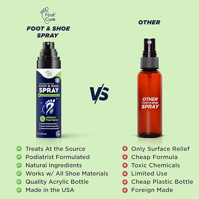 Tea Tree Foot Odor Spray - Mint Blast Shoe Deodorizer for Smelly Feet, Athletes Foot Spray Odor Eliminator No More Smelly Shoes or Stinky Feet | Removes, Controls & Prevents Odors - 120ml Made in USA