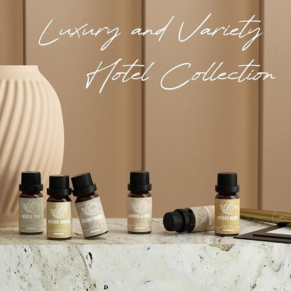 ARVIDSSON Hotel Diffuser Oils Gift Set, Hotel Scent Essential Oils for Diffuser, Luxury Fragrance Oil Blend - Jasmine & Mint, White Tea, Citrus Bliss, M-Way, Fancy Lobby, Gift for Women and Men
