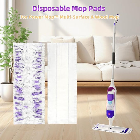 12 Pack Disposable Mop Pads for PowerMop™ Multi-Surface Floor Mop, Mopping Pad Refills for Floor Cleaning