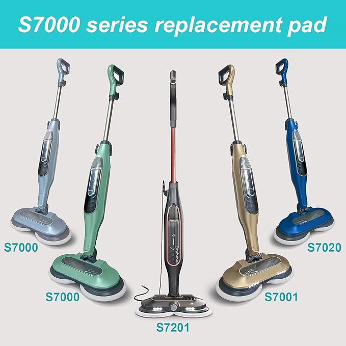 AIR U+ 16 Pack Replacement Steam Mop Pads for Shark S8201 S7001 S8001 S7201 S7000AMZ S7000 S7005 S7020 S7001C Steam Mop, Steam & Scrub All-in-One Scrubbing and Sanitizing, Dirt Grip Scrub Washable Pad