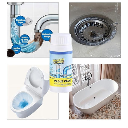 2pc Wild Tornado Sink and Drain Cleaner Powder - Powerful Pipe Dredge for Kitchen & Toilet, Drain Clog Remover, Pipeline Dredging Agent (2)