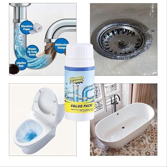 2pc Wild Tornado Pipe Dredge,Powerful Sink Cleaner ，Sink and Drain Cleaner Powder-The Pipe Dredge Quick Unclog For Kitchen Toilet