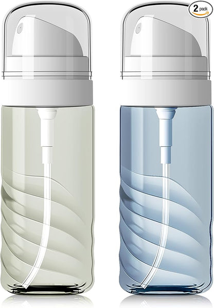 Yolaist 2 Pack 60ML Small Spray Bottle, Portable Refillable Travel Spray Bottle for Hair, Cleaning, Beauty, Fine Mist, Leak Proof, Lt. Blue and Lt. Green