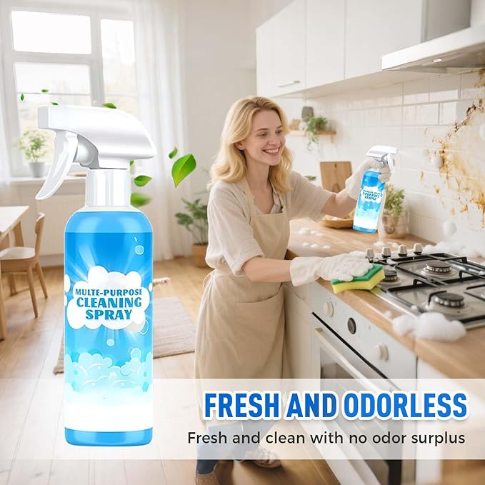 Multifunctional Powerful Spray Kitchen Foam Cleaner, 2026 New 120ml Multi-Purpose Cleaning Spray, Easy-To-Use Grease Remover For Kitchen, Fast-Acting Tile Cleaner for Home (1)