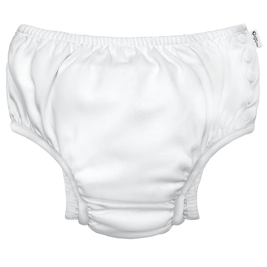 green sprouts Baby Ultimate Reusable Snap Swim Diaper, New White, 12-18 Months