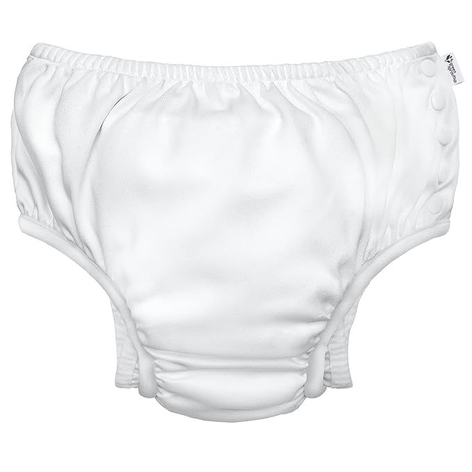 Green Sprouts Baby Ultimate Reusable Snap Swim Diaper, New White, 5T