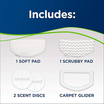 BISSELL PowerFresh Pet Steam Mop 19404 Hard Floor Steamer with Odor‑Eliminating Scent Discs, Easy Scrubber for Tough Messes, 2 Steam Levels, Sanitizes