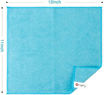 Orighty Microfiber Cleaning Cloth Pack of 24, Microfiber Towels for Cars, Highly Absorbent Car Cleaning Supplies, Lint Free Cloths Clean Rags for Car Care, House, Kitchen, 12x11 inch, Multicolor