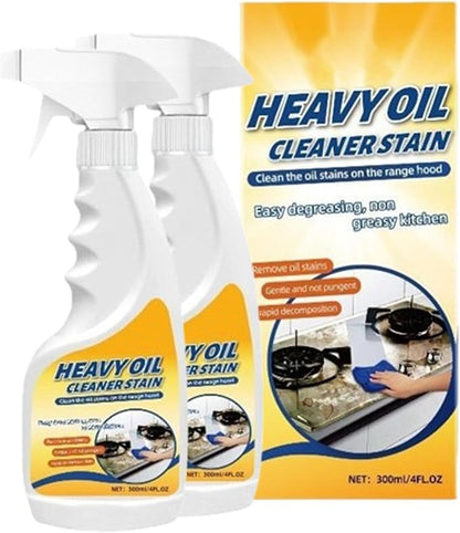 Multi-Purpose Heavy Grime Duty Cleaner, 300ml Heavy Oil Stain Cleaner Kitchen, Kitchen Degreaser Spray, for Microwave, Oven, Stove Top and Cabinet (2PCS)