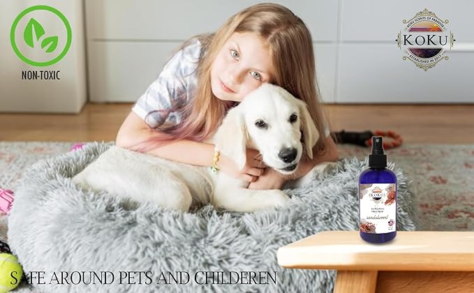 Sandalwood Air Freshener - Room Spray - Odor Eliminator - Deodorizer - Car Air Freshener - Home Spray - Linen Spray - Fabric Refresher - Non-Toxic - Alcohol Free (8 Oz)