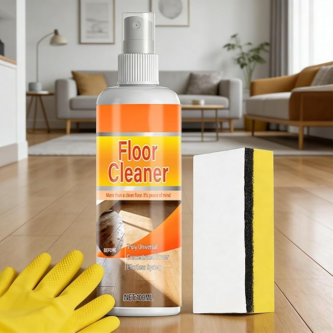 Floor Cleaner Spray – Scented Tile Washing Solution for Daily Care | 100ml Stain Removing Formula with Fresh Easy Spray Action & Home Friendly Use for Kitchen Living Room Bedroom and Common Area