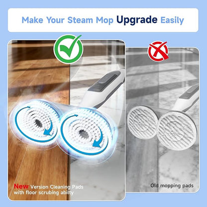 Newly Upgraded Steam Mop Replacement Brush Pads for Shark Steam and Scrub Mop S8201 S8001 S7201 S7000 Series, 4 Count