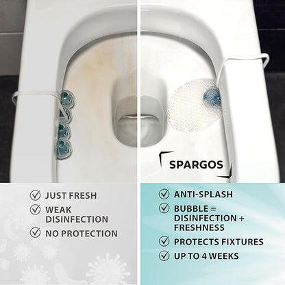 Home Bathroom Urinal Screen Deodorizer - Ocean Breeze Scent Urinal Cakes | 14-Day Anti-Splash Pad for Rimmed Toilets | 1-Pack White Hygienic Mat