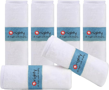Orighty Baby Washcloths 6 Pack, Ultra Soft Flannel for Delicate Skin, Baby Wash Cloths for Newborns & Infants, Multi-Purpose Babies Bath Towels, Face Towels, Face Cloths, Babies Registry as Shower