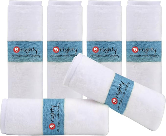 Orighty Baby Washcloths 6 Pack, Ultra Soft Flannel for Delicate Skin, Baby Wash Cloths for Newborns & Infants, Multi-Purpose Babies Bath Towels, Face Towels, Face Cloths, Babies Registry as Shower