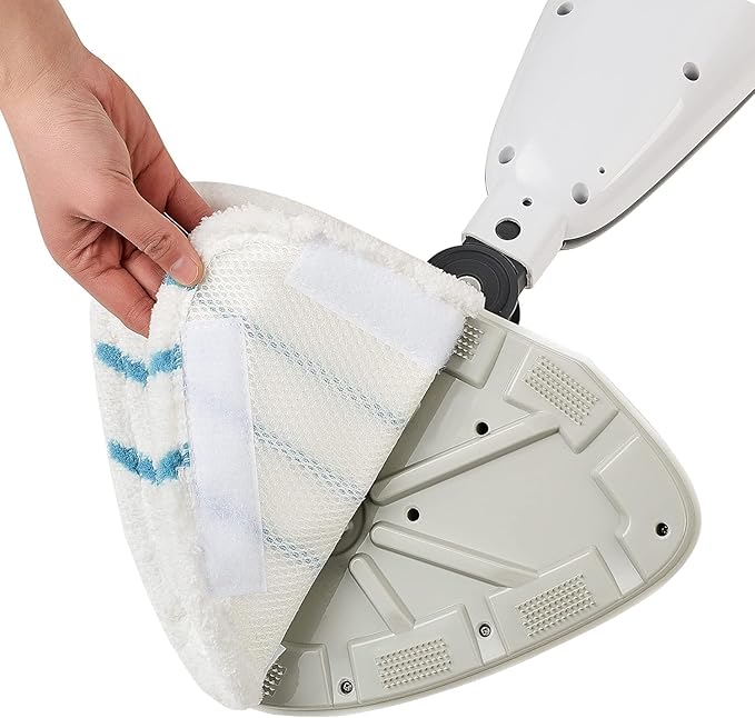 Reusable Steam Mop Pads Set, 4 Pack Steam Mop Pads & 4 Universal Microfiber Cloths, Compatible with True & Tidy STM-500, STM-700 Steam Mops, Washable Pads for Floor Cleaning, Scrubbing and Caring