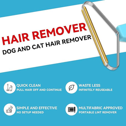 Carpet Rake,Lint Remover,Pet Hair Remover, Dog Cat Hair Remover,Carpet Rake for Pet Hair Removal,Lint Brush,Lint Shaver for Carpets, Car Mat,Couch,Pet Bed,Furniture & Rug(Blue)