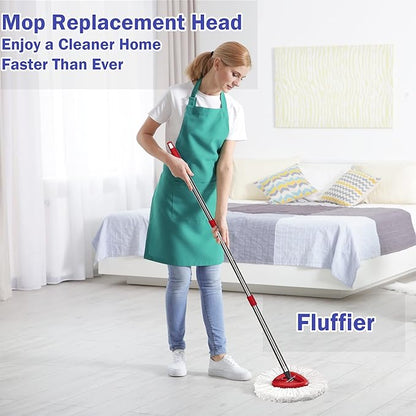 Spin Mop Replacement Head 6 Pack Mop Refill Compatible with Ocedar Triangle Swivel Mops Microfiber Swivel Mop Refill,Deep Clean,Machine Washable and Easy to Replace