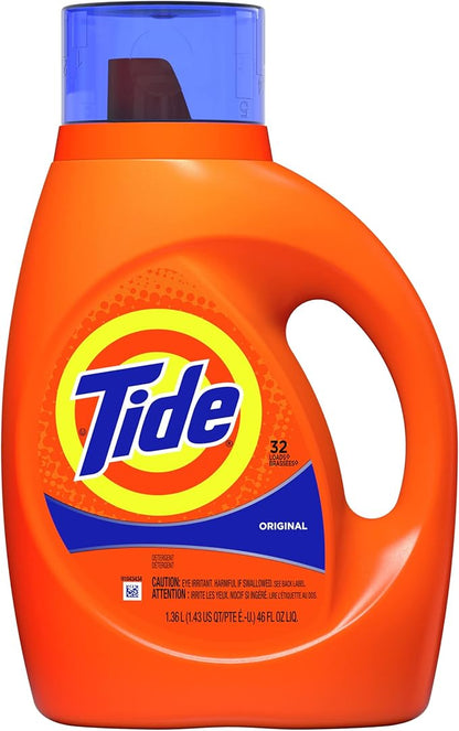 Tide Original Scent Liquid Laundry Detergent, 32 loads, 50 fl oz (Packaging May Vary)