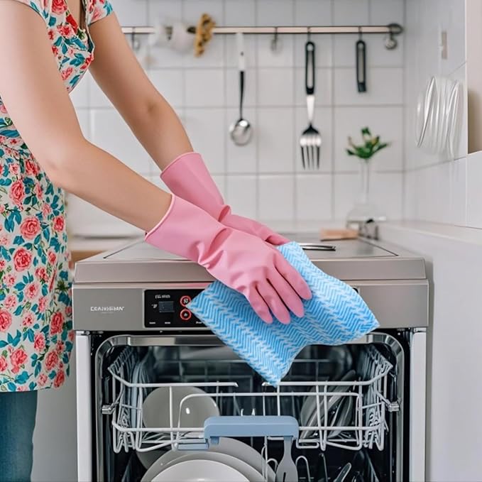 SUZZYVINE Handi Wipes Reusable Cloths Disposable Cleaning Cloth Reusable Paper Towels for Kitchen, Multi-use Dish Cloths Dish Towels, Disposable Cleaning Rags,11.81"×19.69" 50 Count, Blue