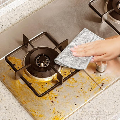 Multipurpose Wire Dishwashing Rags for Wet and Dry, New Double Layer Wire Cleaning Cloths Non Scratch Wire Dishcloth Rag, Reusable Scrubbing Pads for Washing Dishes Kitchen Supplies (6PCS)