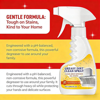 Heavy Duty Kitchen Degreaser Foam Cleaner - Fast-Acting Grease Remover for Stove & Oven, Powerful Multi-Purpose Cleaning Spray for Home & Bathroom (1)