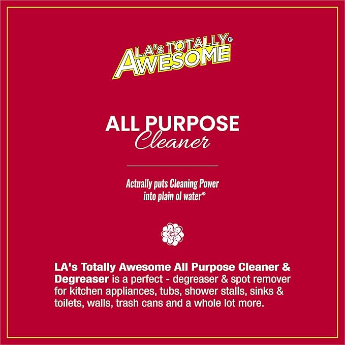 La's Totally Awesome All-Purpose Cleaner Spray, Cherry Blossom, Plant-Based and Biodegradable Formula Perfect for Most Counters, Sinks, Appliances and More, 32 Fl Oz, (Pack of 8)