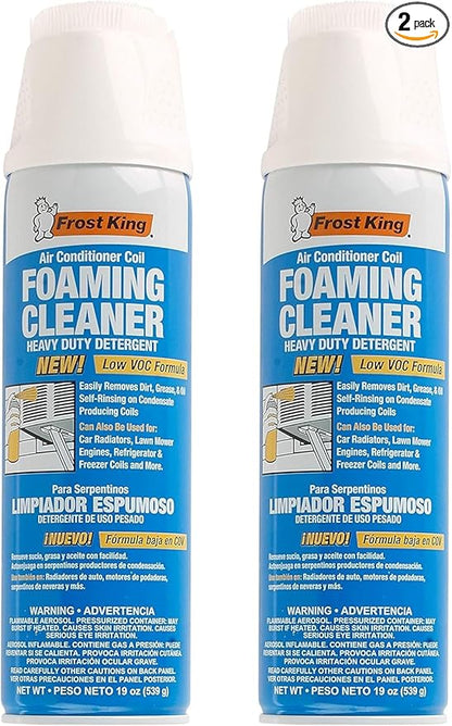 Frost King ACF19 Foam Coil Cleaner, 1.18 Pound (Pack of 2), 19 Ounce