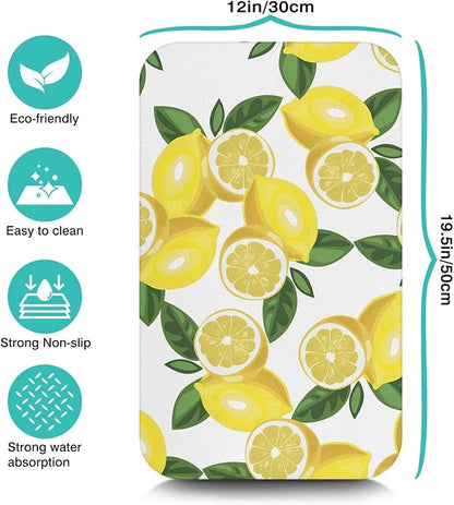 Dish Drying Mat for Kitchen Counter 20x12in Washable Quick Dish Drying Pad Rubber Backed Absorbent Draining Mat Fit Kitchen Counter,Bar,Under Sink,Dishes,Utensils,Dish Rack