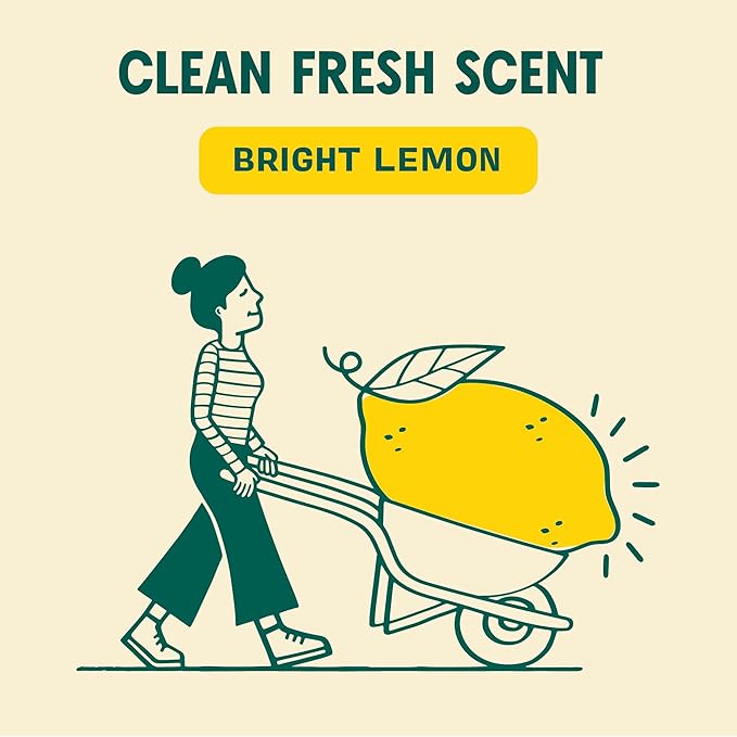 Aunt Fannie's Ultra Concentrated Floor Cleaner Vinegar Wash, Multi-Surface Solution For Mopping, Value Size, Bright Lemon Scent, 64 oz