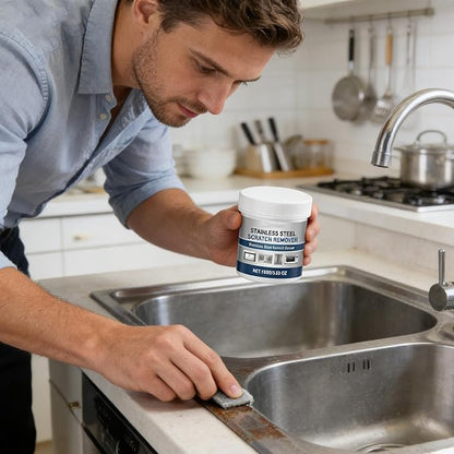 Scratch Eraser for Appliances, Stainless Steel Scratch Remover, Metal Cleaner, Removes Scratches From Sinks, Ranges, Fridges, Stoves & Appliances Restoration Maintenance
