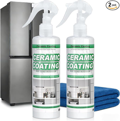 Stainless Steel Coating, 512ML Ceramic Coating for Stainless Steel, Anti Fingerprint Spray, Cerami Coat for Appliances, Stain Resistant, for Appliances, Glass, Tile