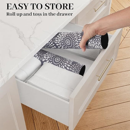 LuxStep Dish Drying Mat Super Absorbent Kitchen Counter Mat Rubber Backing Draining Mat Easy to Clean Kitchen Accessories Dish Rack Pad for Dishes, Utensils, Countertops, Sinks 16" x 24" Grey
