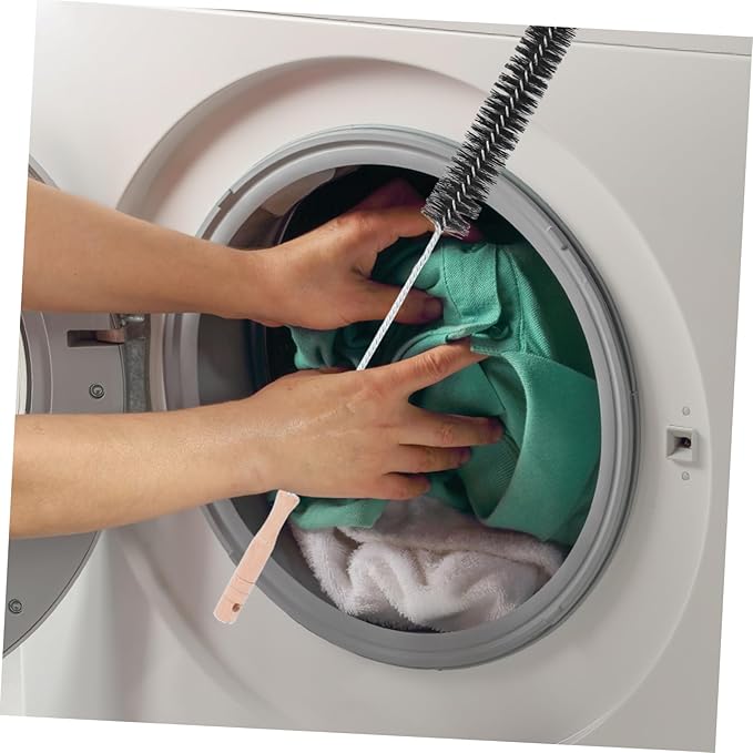 Healifty 2pcs Wooden Handle Washing Machine Cleaning Brush for Home Use Multi Angle Dryer and Pipe Cleaner with Comfortable Grip Practical Design for Thorough Maintenance
