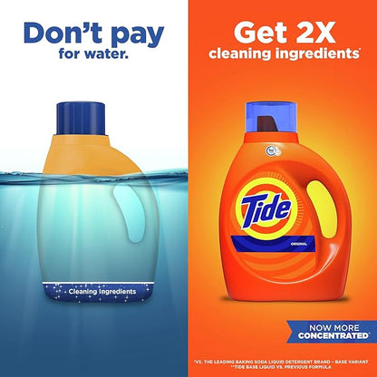 Tide Original Scent Liquid Laundry Detergent, 32 loads, 50 fl oz (Packaging May Vary)