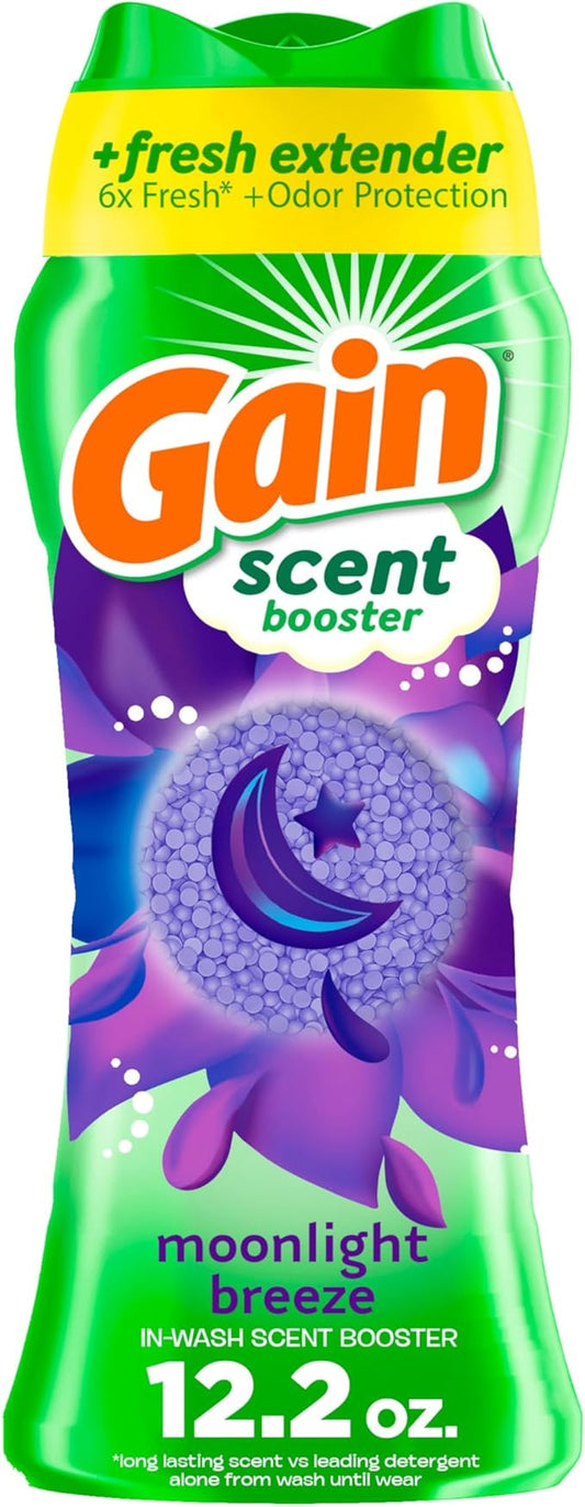 Gain In-Wash Laundry Scent Booster, Moonlight Breeze Scent, 12.2 OZ, Fresh Extender + Odor Protection