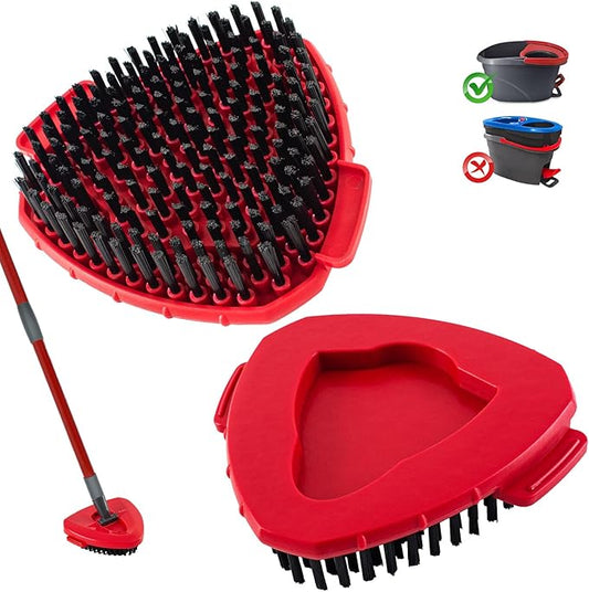Scrub Brush for O-Cedar, Scrubber Mop Head Compatible with Ocedar Spin Mop Easy Wring 1 Tank,Upgraded Full Bristle of Cedar Scrubber Attachment,Floor Scrubber Brush,Wall Tile Bathroom Scrubber,2 Pack