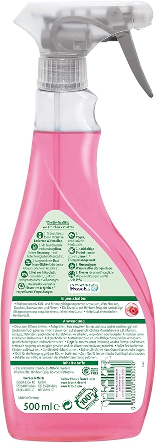 Frosch Anti-Kalk Reiniger Himbeer-Essig, 0,5 l